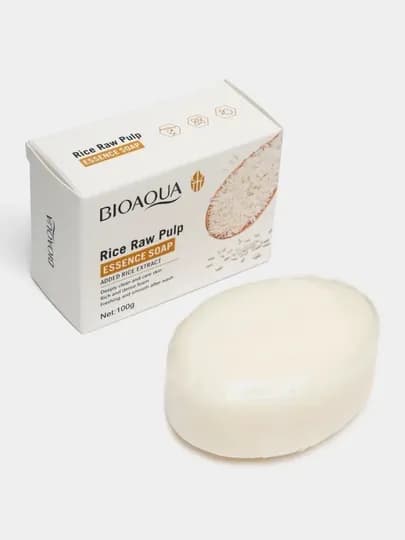 Мыло отбеливающие BIOAQUA, с экстрактом риса, для лица и тела, 100 г — EXL-2GURUCHSOVUN