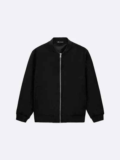 Замшевый бомбер, Zara — TTSTORE-IN13-L