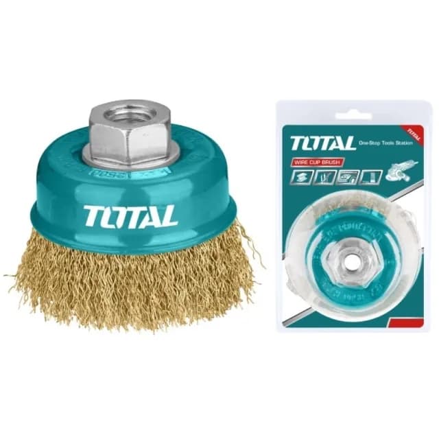 Проволочная щетка с чашкой TOTAL 125 мм TAC31051