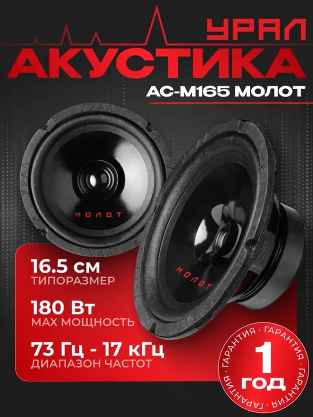 Колонки в машину Урал Молот АС-М165 16,5 см