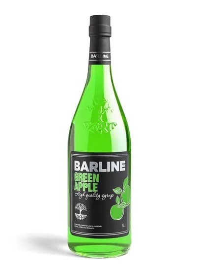 Barline Green Apple — сироп Зелёное яблоко для коктейлей, лимонадов и десертов, 1 л