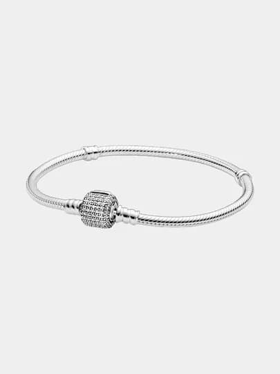 PANDORA Серебряный браслет, куб, оксид циркония, 590723CZ-16