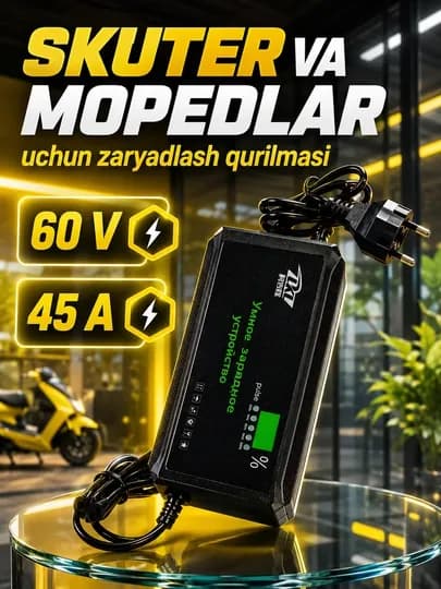 Зарядное устройство для скутера и мотороллера — KASKAUZ-ЗАРЯДНИК-АЛЫЙ