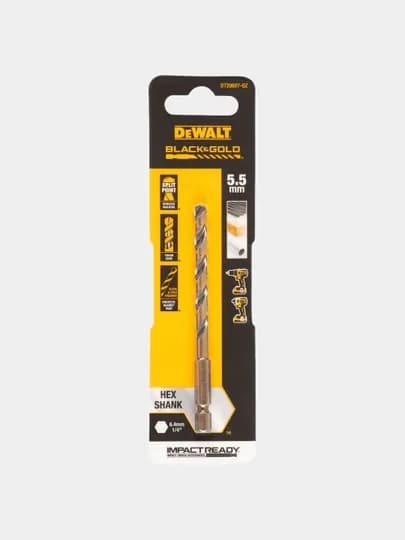 Сверло по металлу DeWALT EXTREME IMPACT Black&Gold 5.5х98мм DT20607-QZ