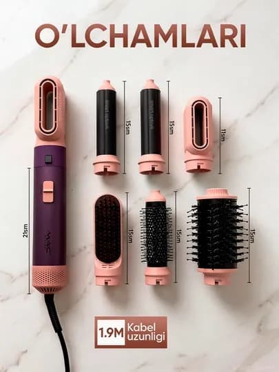 Фен стайлер MAC Styler 6в1, профессиональная фен-щетка, стайлер для волос