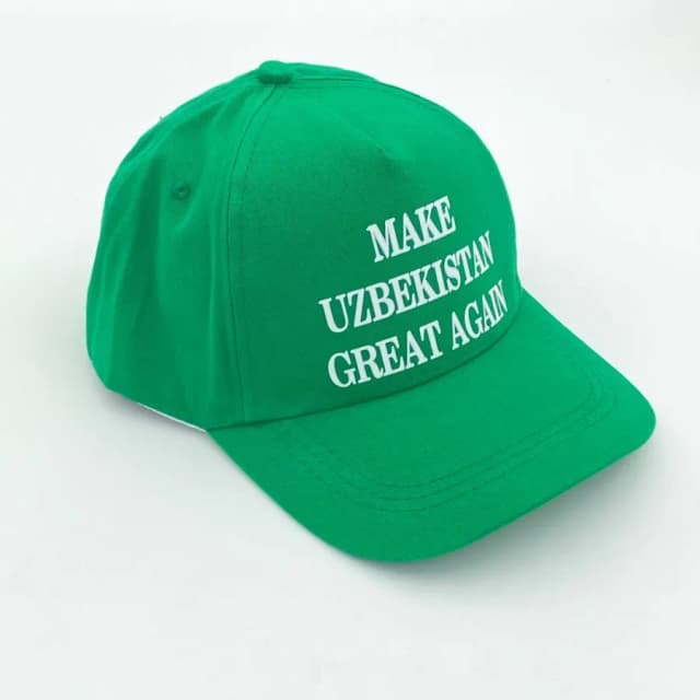 Make Uzbekistan Great Again yashil kepkasi