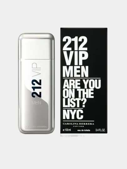 212 Vip Men, туалетная вода Carolina Herrera 212 Vip Men, 100 мл — МУСКУС-212-ЧЕРН