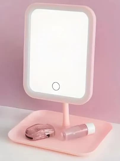 Зеркало для макияжа с LED подсветкой, 3 режима света и сенсорным управлением — SAYONA-MAKEUPMIRROR-РОЗОВ-Dum ilg