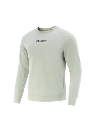 Li-Ning AWDV497 мужской спортивный свитшот с круглым вырезом, Fitness Series, трикотажный — LINING1-AWDV497-САЛАТ-XXXL