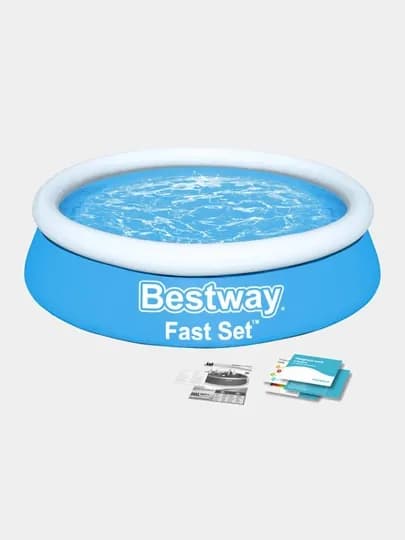 Семейный надувной бассейн Fast Set Bestway, 57392, винил, голубой, 183 х 51 см, 940 л