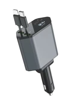 Авто быстрое зарядное устройство 4в 1 Type C iPhone 180° 2.4A мощное — AVTOBOO-ZARYADCKAVTO