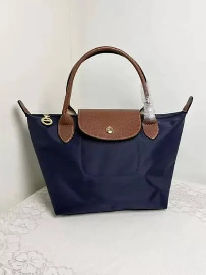 Сумка женская в стиле Longchamp - вместительная, водостойкая нейлоновая сумка — SGSTORE-LONGBIGORIG-ТЕМНСИН-M