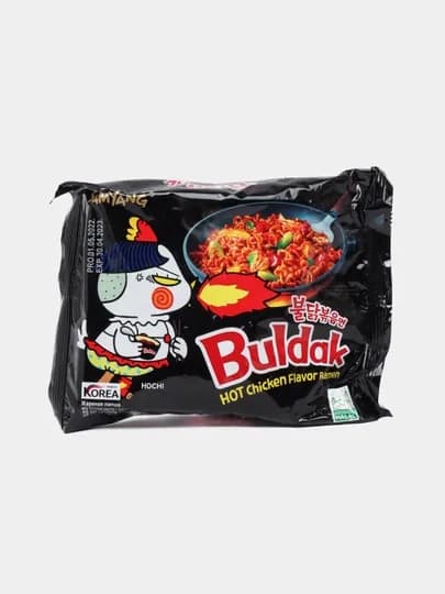 Лапша быстрого приготовления Samyang Buldak острая, со вкусом курицы, 140 гр