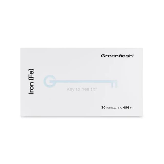 Витамин железо Green Flash Iron (Fe), 30 капсул