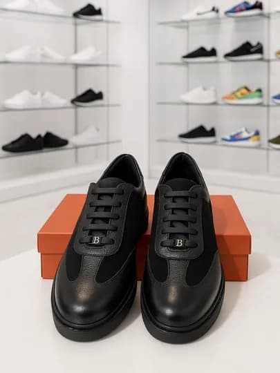 Кожаные кроссовки, натуральная кожа, отличный выбор — BOTA-BOTA028-ЧЕРН-42