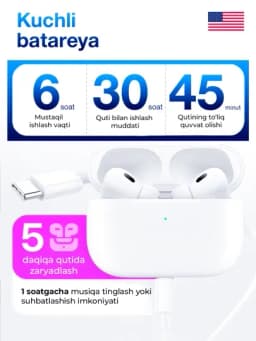 Беспроводные наушники, Pods Pro 2, для Android и iPhone — TT12-PRO2-БЕЛЫЙ