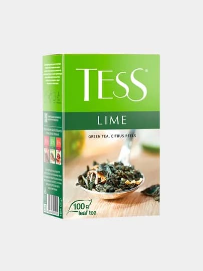 Чай листовой, зеленый, Tess Lime, 100 г, 15 шт