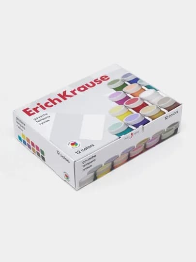 Гуашь ErichKrause, 12 цветов по 17 мл, в коробке 12 шт, 50544