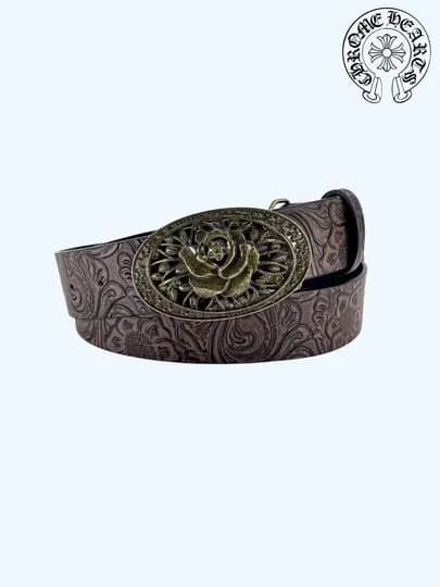 Luxury Gothic ремень Y2K резной дизайн металлические детали — 1601-BELTS-КОРИЧН