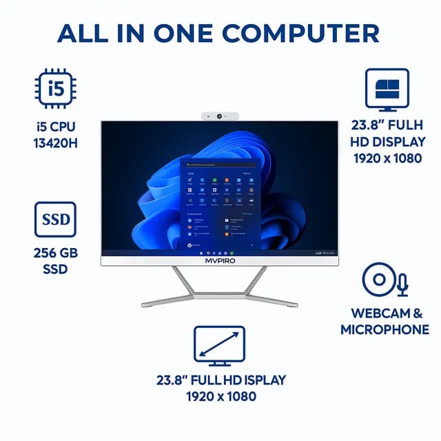 Моноблок Mypro P24 / i5-13420H / 8 GB / SSD 256 GB / 23.8", белый
