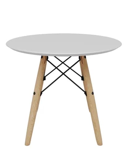 Стол журнальный AIKO Stockholm, МДФ, круглый, для гостиной, кофейный столик, 60x60x45 см — AIKOWDS-STOCKJURNAL-БЕЛЫЙ