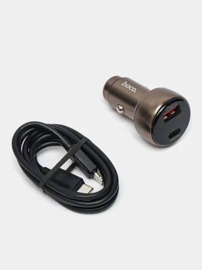 Автомобильное зарядное устройство, Hoco Z50, Leader 48W, с двумя портами, PD30W+QC3.0 — SPPHONE-HOCOZ50-СЕРЫЙ-LIGZ50