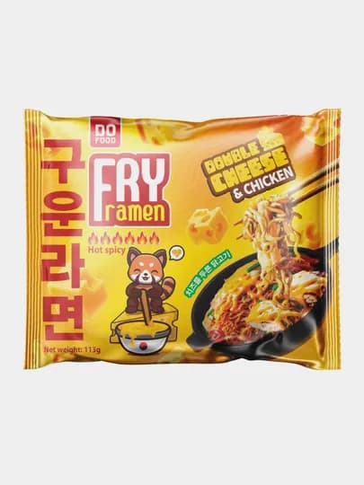 Лапша быстрого приготовления FRY Ramen, двойной сыр, со вкусом курицы, 113 г