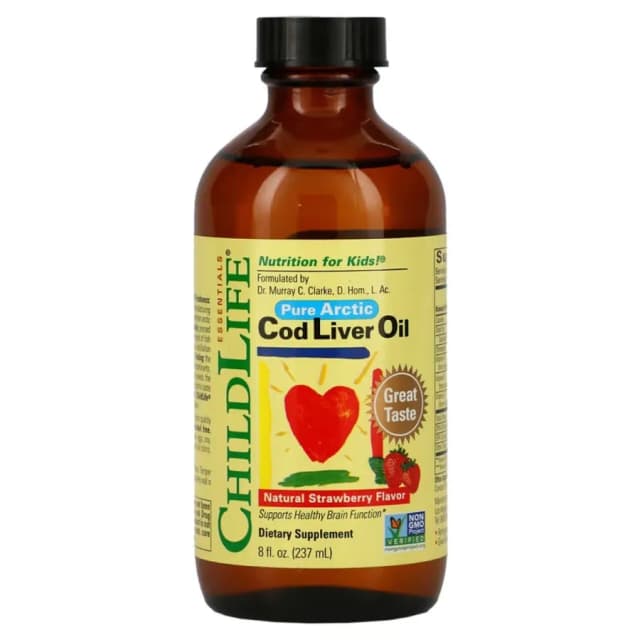 ChildLife Essentials, Arktik Cod jigar yog‘i, tabiiy qulupnay ta’mi bilan, 237 ml (8 fl oz) (105003)