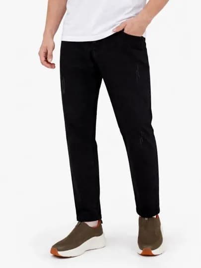LIVES DENIM, Мужские джинсы, мужская одежда, весенняя, 100% хлопок — FOZIL6-PREMIUMSHIM-ЧЕРН-29