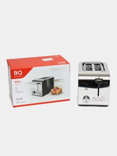 Тостер BQ T2000, высокая мощность 850 Вт, 2 отсека, 7 степеней обжарки, автоматический выброс