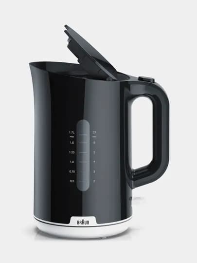 Электрочайник Braun WK1100BK, 1.7 л, 2200 Вт, фильтр, автоотключение, BPA free