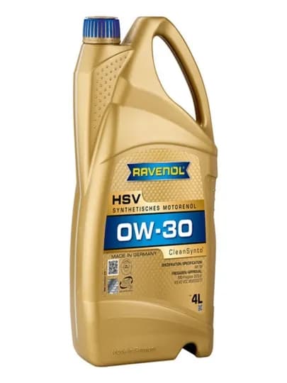 Моторное масло для легковых автомобилей RAVENOL HSV 0W-30 — CARLIFE-RAVENOL0W30HSV4L