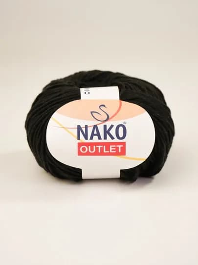 Пряжя Nako Outlet - плотная вязка,100% акрил, 250 м, 50 г (+- 5 г, 10%+-),в упаковке 1 шт — PRYAJA1-NAKOQALIN-ЧЕРНСТЕ