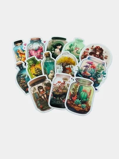 Наклейки, стикеры эстетика, ретро, винтажные, цветы, милые, бутылки, часы — МИРКАНЦ-СВИНТАЖ-ЗЕЛХАКИ