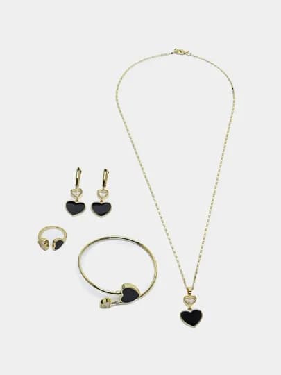 Комплект украшений, серьги, кольцо, браслет, цепочка, Messika Bvlgari, Vancleef — CARTEIR-XTOY-АЛЫЙ-XTOY7