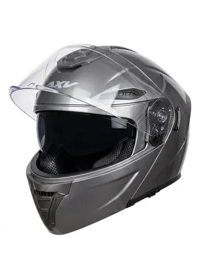Мотошлем AXK Professional Modular — серебристый металлик — MOTO2-AXK911-СЕРЕБРН-axk9112