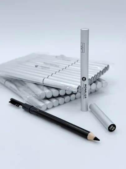Карандаш для бровей с кистью Monaliza Eyebrow Pencil & Brush — 1235121-PURAMONALIZ-ЧЕРН