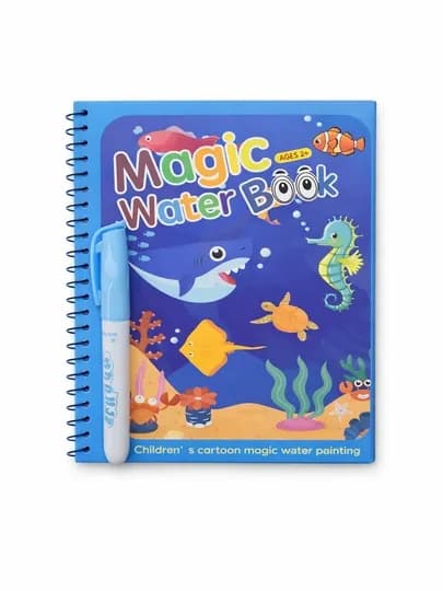 Magic Water Book многоразовая детская водная книжка-раскраска — FAIRYTA-MAGICBOOK3V1-ИНДИГО
