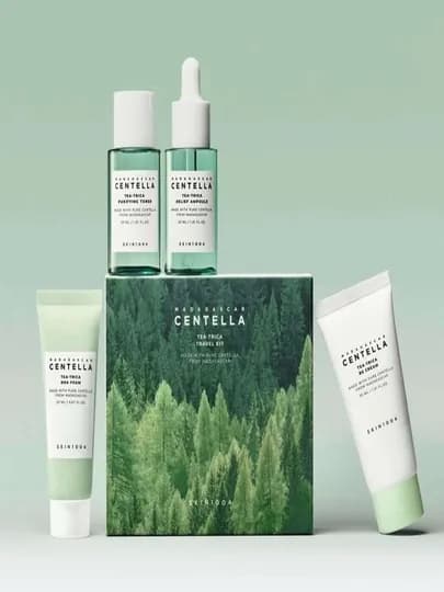 Дорожный набор SKIN1004 Madagascar Centella Poremizing, Tea-Trica, Even Tone Travel Kit — DIDERMA-CENTELLANABOR-МЕНТОЛ