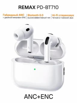 Bluetooth наушники REMAX PD-BT710, ANC+ENC, 2 микрофона, до 42ч работы — REMAX1-REMAXBT710