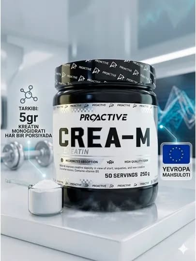 PROACTIVE Creatine со вкусом — креатин моногидрат для силы, выносливости и роста мышц