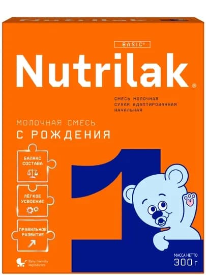 Сухая молочная смесь Nutrilak 1, адаптированная начальная, 300 г