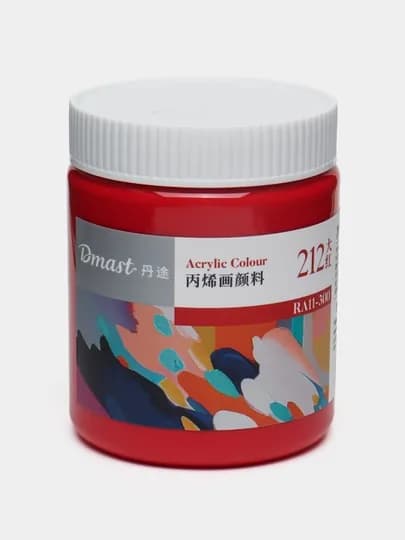 Краска акриловая в банке Dmast Deli RA11-300-212 Red, 300 мл, q0000054469
