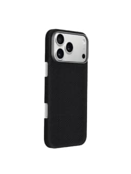 Карбоновые магнитные чехлы KNIT Carbon Kevlar для моделей iPhone — WRSHOP-KNITCHEXOL-ЧЕРН-17pro