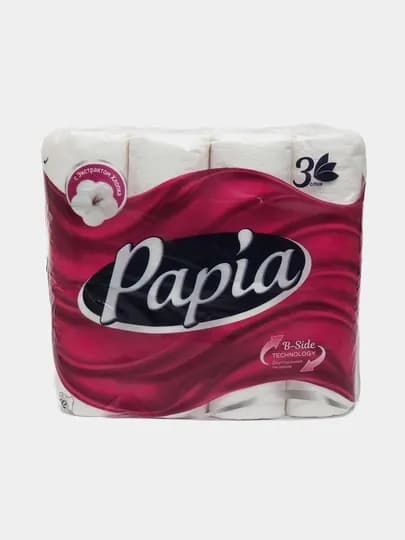 Туалетная бумага Papia, 3 слоя