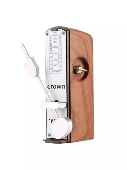 Метроном механический универсальный Crown 11 см / Метроном для гитары, фортепиано, скрипки