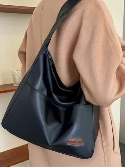 Женская сумка через плечо shopper, 3 цвета — AKSESU3-SUMKA1-ЧЕРН