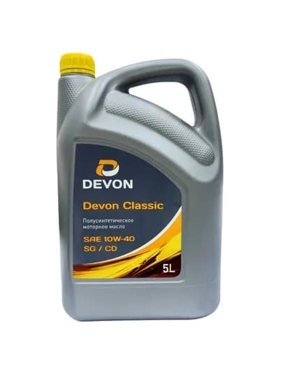 Devon Classic 10W-40 SG, CD 5Л, Полусинтетическое моторное масло — AGROISH-DEVON10W40SGCD5L