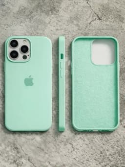 Чехлы для iPhone, чехлы, для iPhone 16, 15, 14, 13, 12, Pro Max, Pro, силиконовый чехол — ESSCASE-SILICONECASE-САЛАТ-15promx