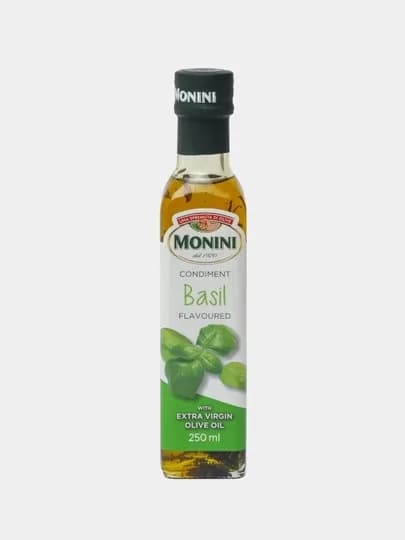 Оливковое масло Monini Basil первого отжима со вкусом базилика, 250 мл